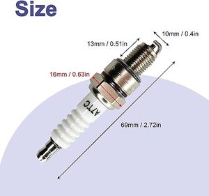 อะไหล่หัวเทียน A7TC 2ชิ้นสำหรับ GY6 50cc-160cc เครื่องยนต์แนวนอนสำหรับ Taotao, roketa, sunl, Baja atv/ สกู๊ตเตอร์/ จักรยานสกปรก - Product Image 3