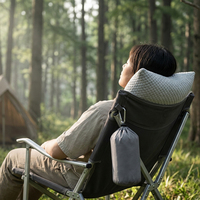 Oreillers en mousse à mémoire de forme déchiquetée pour le camping, accessoires de camping portables et enroulables, oreiller pour le camping, la randonnée, les voyages, les vols et l'utilisation en voiture
