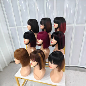 Peluca Bob sin Encaje con Flequillo |   Cabello 100% Humano Real |   Máquina de Doble Tracción - Product Image 2