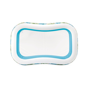 Piscina Elevada <span class=keywords><strong>Rectangular</strong></span> <span class=keywords><strong>Inflable</strong></span> <span class=keywords><strong>INTEX</strong></span> 57177NP con Diseño de Hojas Tropicales, Estructura de Tres Anillos, 2.29m X1.52mx48cm - Product Image 3