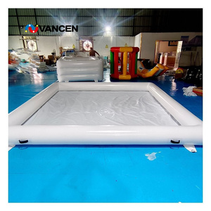 Venta caliente 10/13/16ft Niños Inflable Bumper Car Race Track Sport Game Air Racing Inflable Go Kart Track - Product Image 5