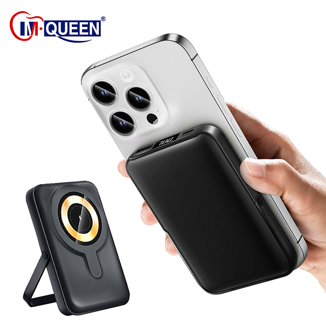 Custom Logo 10000Mah Power Bank With USB-C Fast Charging Magnetic Wireless Power Bank for iPhone 14 15 16