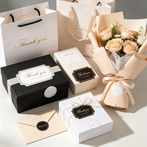 Etiquetas Adhesivas Rectangulares de Papel Dorado con Mensaje de Agradecimiento, Etiquetas Personalizadas para Empaquetado Comercial, Venta al Por Mayor - Product Image 4