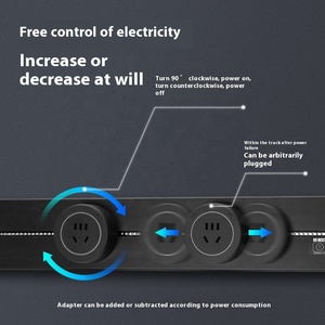 Sistema de Riel Eléctrico Inteligente Baijiang Power Track <span class=keywords><strong>GSS</strong></span> con Luz LED para Uso Comercial, IP21, 32A, CE, ROHS, 8000V, para Enchufes Múltiples - Product Image 4