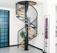 Escalier en colimaçon moderne en acier et bois, vente chaude, escalier circulaire intérieur pour grenier, idéal pour l'extérieur dans les appartements, villas et maisons