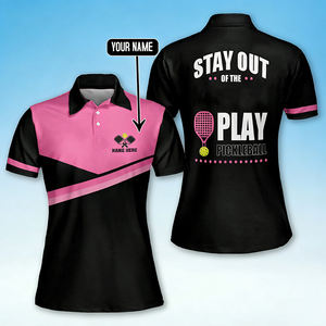 Camiseta Deportiva Personalizada con Estampado Completo, Divertida, para Pickleball, para Mujer, Nueva, de Alta Calidad, Transpirable, de Manga Corta para Verano - Product Image 1