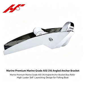 Support d'ancre incliné de qualité marine supérieure AISI 316 pour yacht, rouleau de proue à haute brillance, conception auto-lanceuse pour la pêche - Product Image 1
