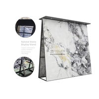 Umweltfreundliche Granitplatten-Ständer mit Steinbodenauslage und Werbe-Metallregal, Großer Granit-Ausstellungsständer