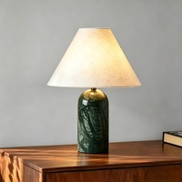 Lampe de table en marbre Wabi Sabi de luxe pour hôtel, lampe de chevet moderne du milieu du siècle pour chambre à coucher, salon, villa, maison
