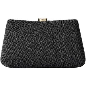 Women Chic Rattan Pattern Evening Bag Fashion Wedding Clutch <b>Purse</b> Detachable Chain Handbag for Daily Festivals - Product Image 1