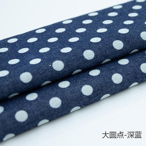 9 tasarımlar 4.5OZ 32S pamuk yıkanmış yıldız 4-leaf yonca meyve desen baskılı Denim kumaş - Product Image 4