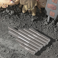 DIN 938 Double End Stud Bolts Threaded Rods Stainless Steel/Carbon Steel Metric/UNC/UNF Thread Customized Sizes Zinc/Black