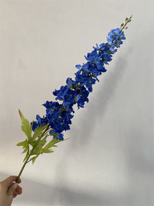 Fleurs artificielles en gros d'usine, fleurs de delphinium en soie bleue pour la décoration de mariage - Product Image 6