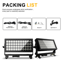 Proyector LED Profesional IP65 de 44x10W RGBW de Alta Potencia con Efecto de Lavado y Luz Estroboscópica para Eventos y Bodas al Aire Libre