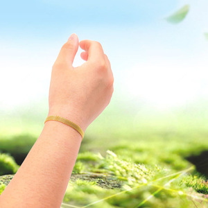 Perhiasan mode emas pria rantai Milan kuningan jaring 4mm dalam kumpulan rantai halus dan gelang tautan untuk pembuatan perhiasan DIY - Product Image 2