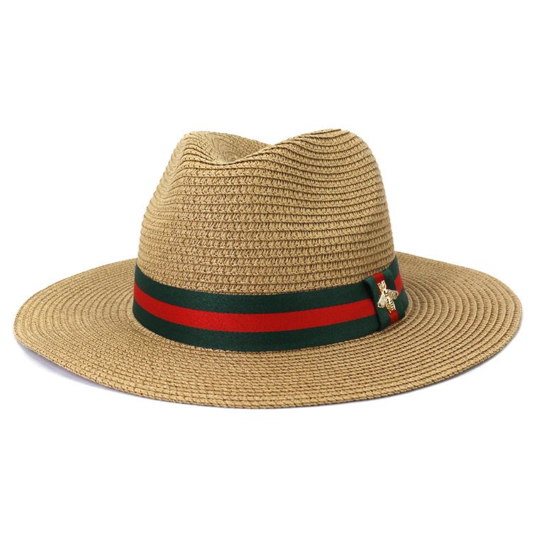 Лидер продаж 2021, Новое поступление, американская Женская модная уличная пляжная Удобная хаки соломенная дизайнерская шляпа