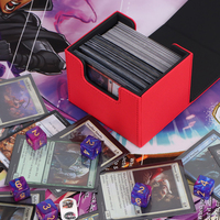 Boîte de rangement pour cartes de jeu de société en cuir OEM/ODM