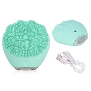 Compresa caliente Vibrador Recargable Cepillo de limpieza facial de silicona sónica eléctrica - Product Image 6