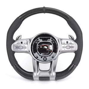 Volant en fibre de carbone en cuir demi-amélioré pour <span class=keywords><strong>Mercedes</strong></span> Benz G Wagon W463 G63 W204 W205 W211 W212 W213 GLA X156 GLC X253 - Product Image 1
