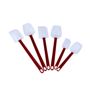 SY597 Reusable cooking utensils tool heat resistant cake baking scraper kitchen best silicone spatula with plastic handle