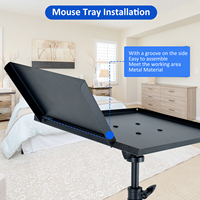 Trépied pour ordinateur, projecteur, table pour ordinateur portable, support de mixage DJ, hauteur réglable 79-138 cm, capacité de charge de 10 kg