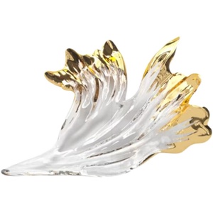 <span class=keywords><strong>Lustre</strong></span> de décoration de plafond en verre pendentif en verre de bureau de vente d'hôtel <span class=keywords><strong>lustre</strong></span> pendentif aérien en feuille de ginkgo émaillée - Product Image 5