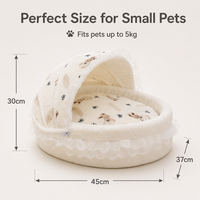 Lit berceau semi-fermé amovible et lavable pour chat et chien, toutes saisons, fournitures pour animaux de compagnie, expédition directe usine