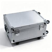 Valise de transport en aluminium avec roulettes et poignée télescopique, mallette à outils roulante en aluminium avec mousse alvéolée et mousse découpable