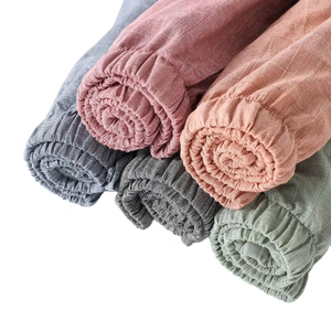 Shorts de <span class=keywords><strong>pyjama</strong></span> d'été en coton teint pour couple, pour <span class=keywords><strong>homme</strong></span> et femme, taille élastique, 2026 - Product Image 6