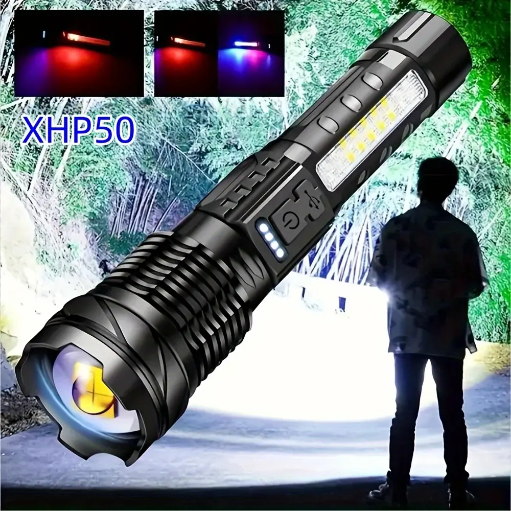 Wasserdichte Zaklamp Tatica De 100000 Lumen Lanterna Tactical wiederauf ladbare LED-Taschenlampe