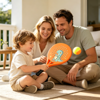 Raquette de padel en fibre de carbone à panneau solide, fabriquée sur mesure par une usine source d'équipements sportifs de haute qualité, pour le jeu quotidien des enfants