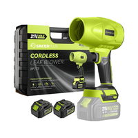 Souffleur de jardin portatif à batterie, nettoyeur de poussière pour terrasse, 1 chargeur de batterie, plastique industriel