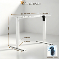Escritorio Ergonómico Ajustable con Diseño de Superficie Integrada, Motor Único y Embalaje Integrado, Mesa de Computadora Eléctrica