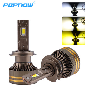 Ampoules LED pour voiture Mulcolors 3000K 4300K 6500K, lumières LED H4 H7 H8 H9 H11 9012 9005 9006, ampoules de phare LED 3 couleurs - Product Image 2