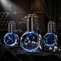 Vente en gros de porte-clés en cristal gravé au laser 3D avec signe du zodiaque, souvenirs LED, cadeaux personnalisés avec logo