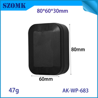 Boîtier de capteur extérieur compact 80*60*30mm en plastique ABS, indice de protection IP67, pour montage sur poteau, idéal pour l'IoT agricole