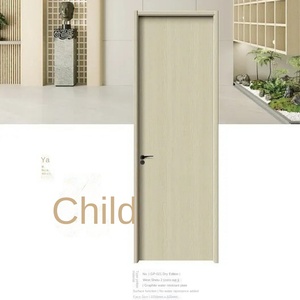 Puerta de hotel de apartamento de madera ignífuga de diseño moderno insonorizada sin pintura para uso interior residencial fibra de vidrio para exterior - Product Image 5