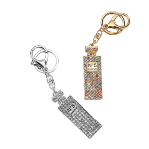 网红防爆金属钥匙扣小礼品汽车挂件配5号香水瓶设计 - Product Image 5