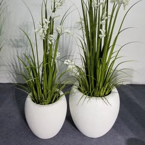 Vasi da fiori vasi per fioriere per piante Nordic Round <span class=keywords><strong>grande</strong></span> <span class=keywords><strong>balcone</strong></span> in fibra di vetro semplice mobili per camera da letto per interni ed esterni - Product Image 2