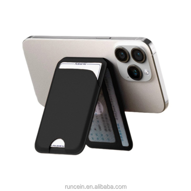 N52 Strong Magnet Wallet Rotatable Phone Stand case RFID PU Leather Pocket case 3 Card Slots for iPhone 16 Pro Max