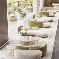 Comptoir de vente pour hall d'hôtel, magasin de vêtements, salon d'appartement, espace de détente, ensemble de canapé et de chaises de réception pour loisirs