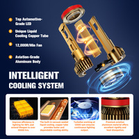 Ampoules de phares de voiture LED en aluminium super lumineuses RCJ L15MINI 6500K 75W H4/H7/H11/9005/9006, nouvelles, étanches IP68, 4800 lumens
