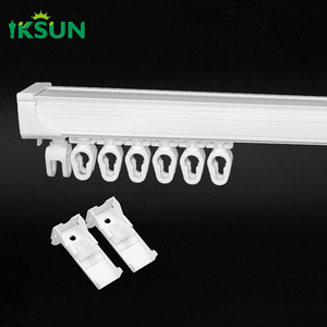 Iksun Manufacturer Hot Selling S Fold Curtain <b>Rail</b> Aluminium S Wave Fold Curtain Track - Product Image 1