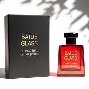 New Arrival Arabic Irregular Perfume <b>Bottle</b> Glass Crimp Empty Clear Square 50ml 100ml Amber Perfume <b>Bottle</b> With Black Cap - Product Image 6