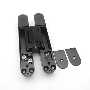 177x28 Matte Black Heavy-Duty Invisible <strong>Concealed</strong> <strong>Hinge</strong> 3D Adjustable 180 Degree Hidden <strong>Hinge</strong> for Wooden Doors - Product Image 1