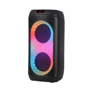 Haut-parleur Bluetooth Super Party K <span class=keywords><strong>Song</strong></span> à double 8 pouces avec LED RGB 60W, batterie pour scène, directement de l'usine de source audio Ningda de Guangzhou - Product Image 1