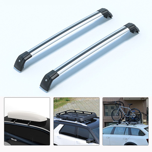 Barre de Toit de Camion en Aluminium <span class=keywords><strong>Antivol</strong></span> 180KG, Faible Bruit de Vent, Transversale pour Voyage en Extérieur, <span class=keywords><strong>Porte</strong></span>-Bagages avec Verrouillage Spécial par Courroie pour Voitures - Product Image 6