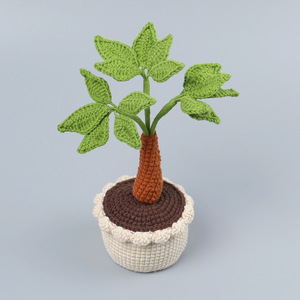Handmade thân thiện với môi Crochet chậu cây dừa hoa độc đáo dệt kim trang trí nội thất cho tân gia đám cưới Ngày Valentine - Product Image 6