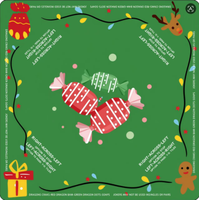 Nouveau tapis de mahjong imperméable, résistant à l'usure, antidérapant, avec bords renforcés, pour les jeux de mahjong, tapis de mahjong de Noël