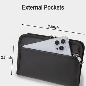 Chống cháy túi tiền với khóa dây kéo chống cháy sợi thủy tinh chịu nước cho lưu trữ an toàn của tiền mặt điện thoại di động phím thẻ tín dụng - Product Image 3